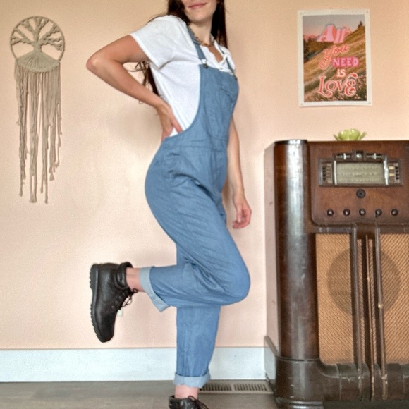aerie Denim - Striped Overalls